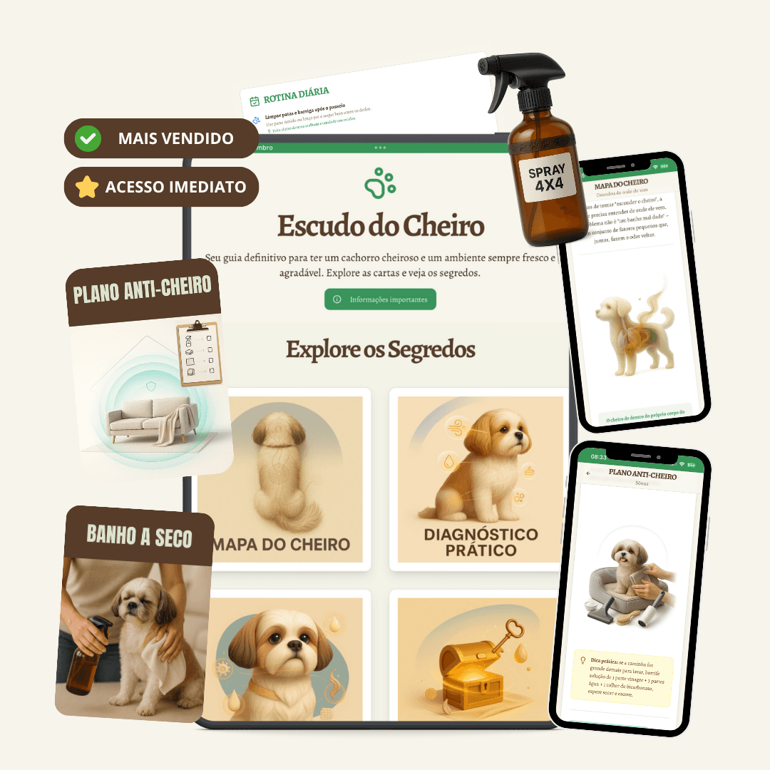 Mockup do e-book 'Escudo do Cheiro'